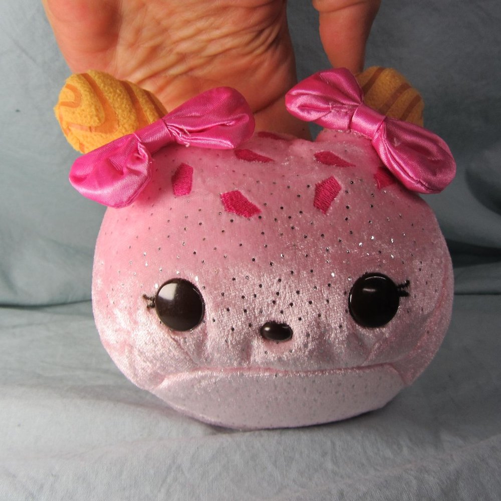 3 for $24 - plush num noms 5" pink sparkle stuffed animal bubbly pop (w1682)